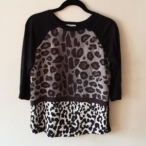 Zara Animal Print Top Tee